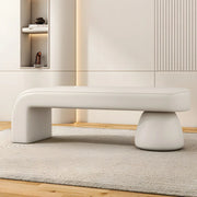 Orange Sherpa Upholstered Short Height Bedroom Bench