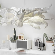 Organic Abstract Paper White 1-Light Pendant Light