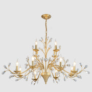Organic Art Deco Branch Tree Candle Crystal Chandelier