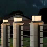 Faux Alabaster Outdoor Waterproof Solor Pillar Light