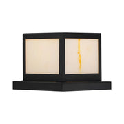 Faux Alabaster Outdoor Waterproof Solor Pillar Light