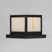 Faux Alabaster Outdoor Waterproof Solor Pillar Light