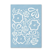 Pale Blue Flower Market Canvas Posters