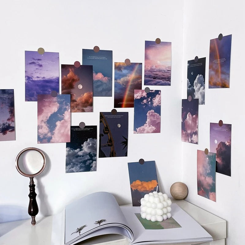 Twilight Pastel Clouds Wall Collage Prints