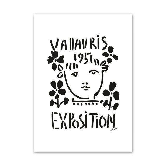 Picasso Outline Sketches Canvas Posters