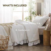 Sleepwyn Korean Lace Seersucker Bedding Set