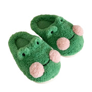 Cute Cartoon Frog Plush Slippers