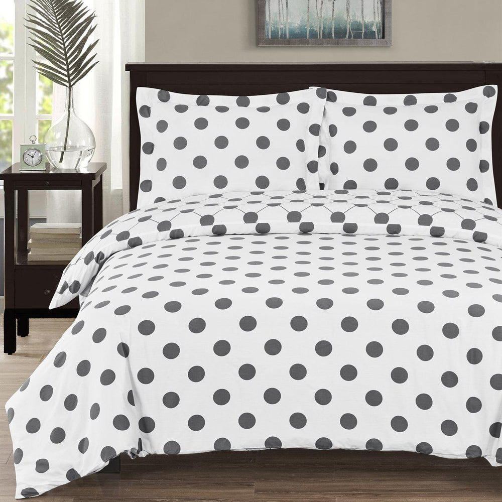 Percale Duvet Cover Set - Polka Dot