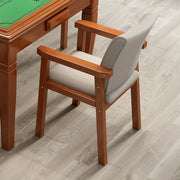Polyurethane Upholstered Wood Solid Back Arm Chair
