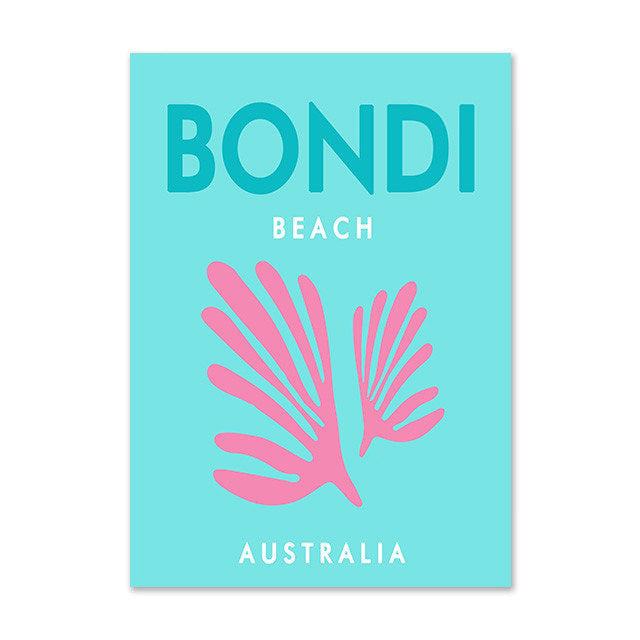 Preppy Cities Bright Canvas Posters
