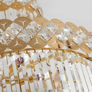 Prismatic Crystal Spiral High Ceiling Foyer Chandelier