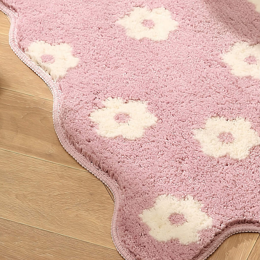 Purple Lavender Blossom Tufted Rug