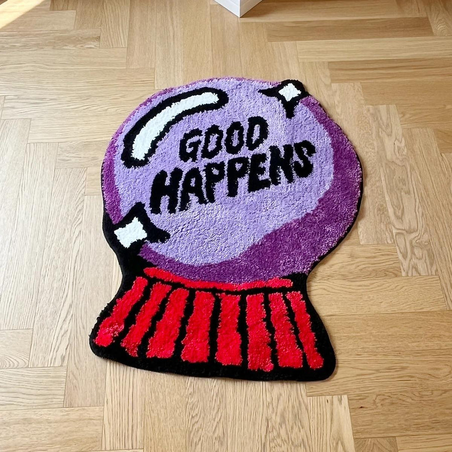 Purple Magic Ball Cute Accent Rug