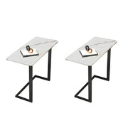 Rectangular Gold Multi-Use C-Sahped Side Table