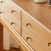 Rectangular Wood Storage Console Table with Drawers