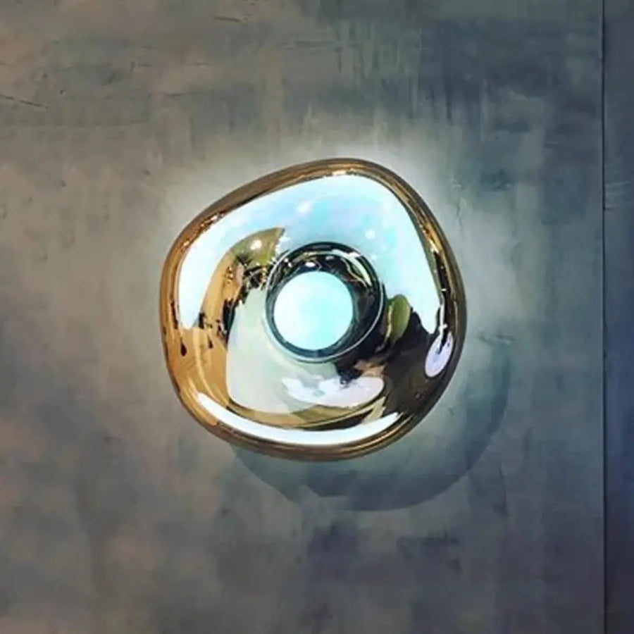 Red Artistic Organic Shape Design Metal Wall Sconce