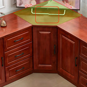 Red Brown Wood Cabinet Drawers Corner Unit TV Stand