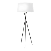 Red Cylinder Fabric Shade Modern Tripod Floor Lamp