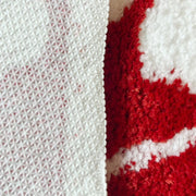 Red Hearts Dice Aesthetic Tufted Accent Rug