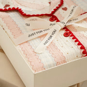 Stitched Edge Red Hearts Pajama Set
