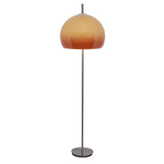 Retro Amber Dome Chrome Stand Metal Floor Lamp