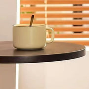 Retro Orange Glass Globe Arc Floor Lamp with Shelf Storage