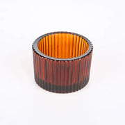 Ribbed Glass Tealight Candle Holder Set