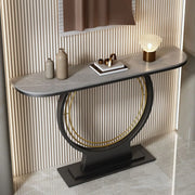 Ring Base Half Moon Sintered Stone Top Console Table