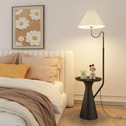 Rotating Pleated Bedside Pedestal Storage Floor Lamp