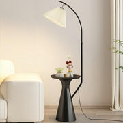 Rotating Pleated Bedside Pedestal Storage Floor Lamp