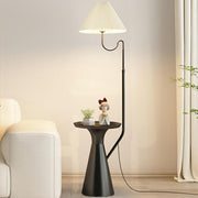 Rotating Pleated Bedside Pedestal Storage Floor Lamp