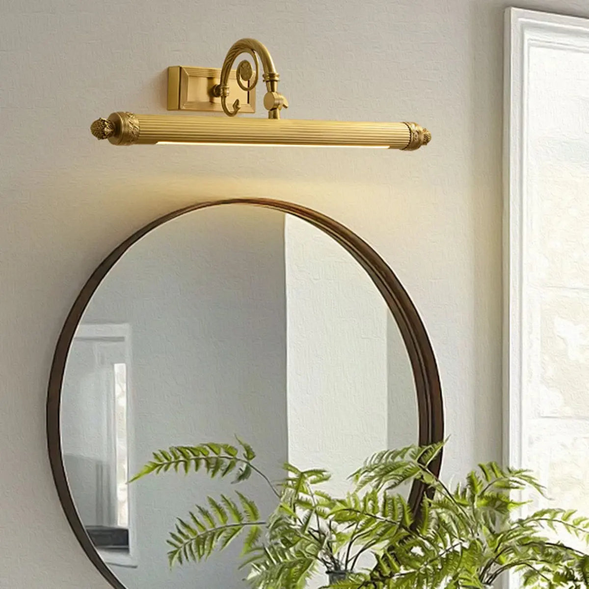 Rotating Vintage Gold Linear LED Metal Vanity Light