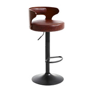 Round Adjustable Fabric Cotton Cushion Swivel Bar Stool