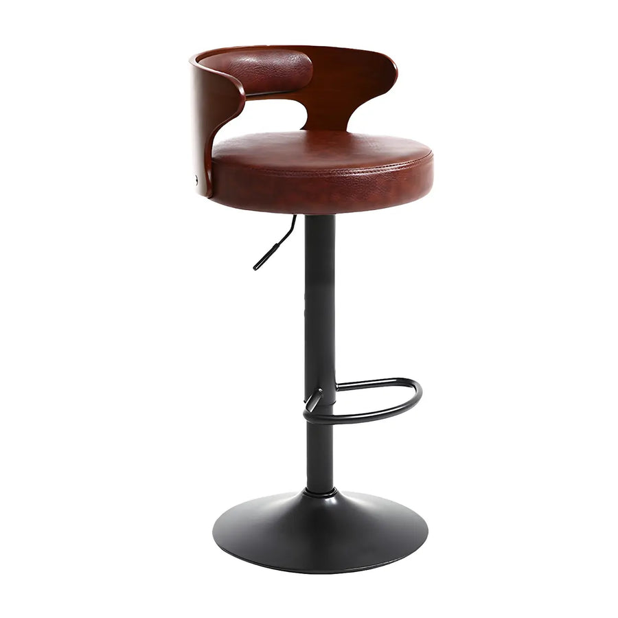 Round Adjustable Fabric Cotton Cushion Swivel Bar Stool
