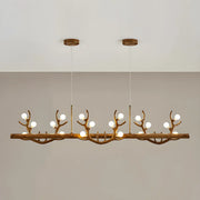 Rustic Antler Branch Resin Dining Chandelier Brown Large