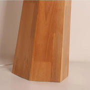 Rustic Push-Thru Wood Tree Fabric Drum Floor Lamp