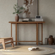 Rustic Stain Resistant Solid Wood Entryway Console Table