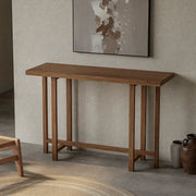 Rustic Stain Resistant Solid Wood Entryway Console Table