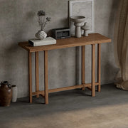 Rustic Stain Resistant Solid Wood Entryway Console Table