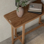 Rustic Stain Resistant Solid Wood Entryway Console Table
