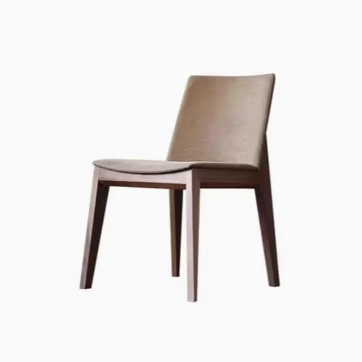 Rustic Upholstered Solid Back Wood Frame Dining Chair