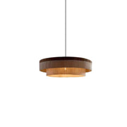 Rustic Wabi-sabi Tiered Fringe Round Adjustable Chandelier