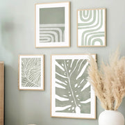 Sage Green Aesthetic Ornaments Canvas Posters