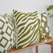 Sage Green Embroidery Throw Pillow Cover