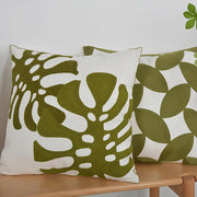Sage Green Embroidery Throw Pillow Cover