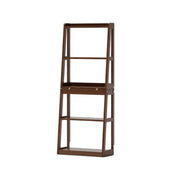 Scandinavian Corner Vertical Foldable Wood Ladder Bookshelf
