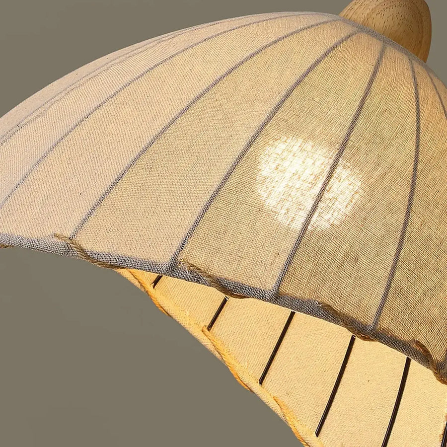 Scandinavian Dining Room Fabric White Dome Pendant Light