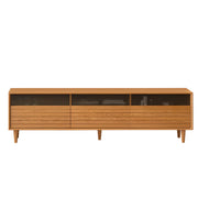 Scandinavian Natural Finish Cherry Drawers TV Stand
