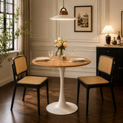 Scandinavian Round Wood Natural Dining Table