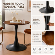 Scandinavian Round Wood Natural Dining Table